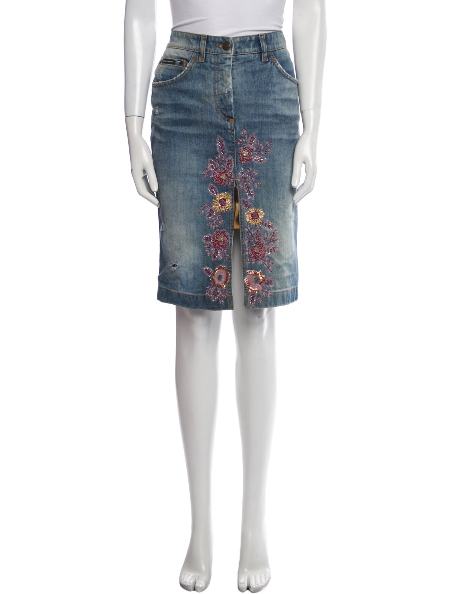 Dolce & Gabbana Floral Print Knee-Length Skirt