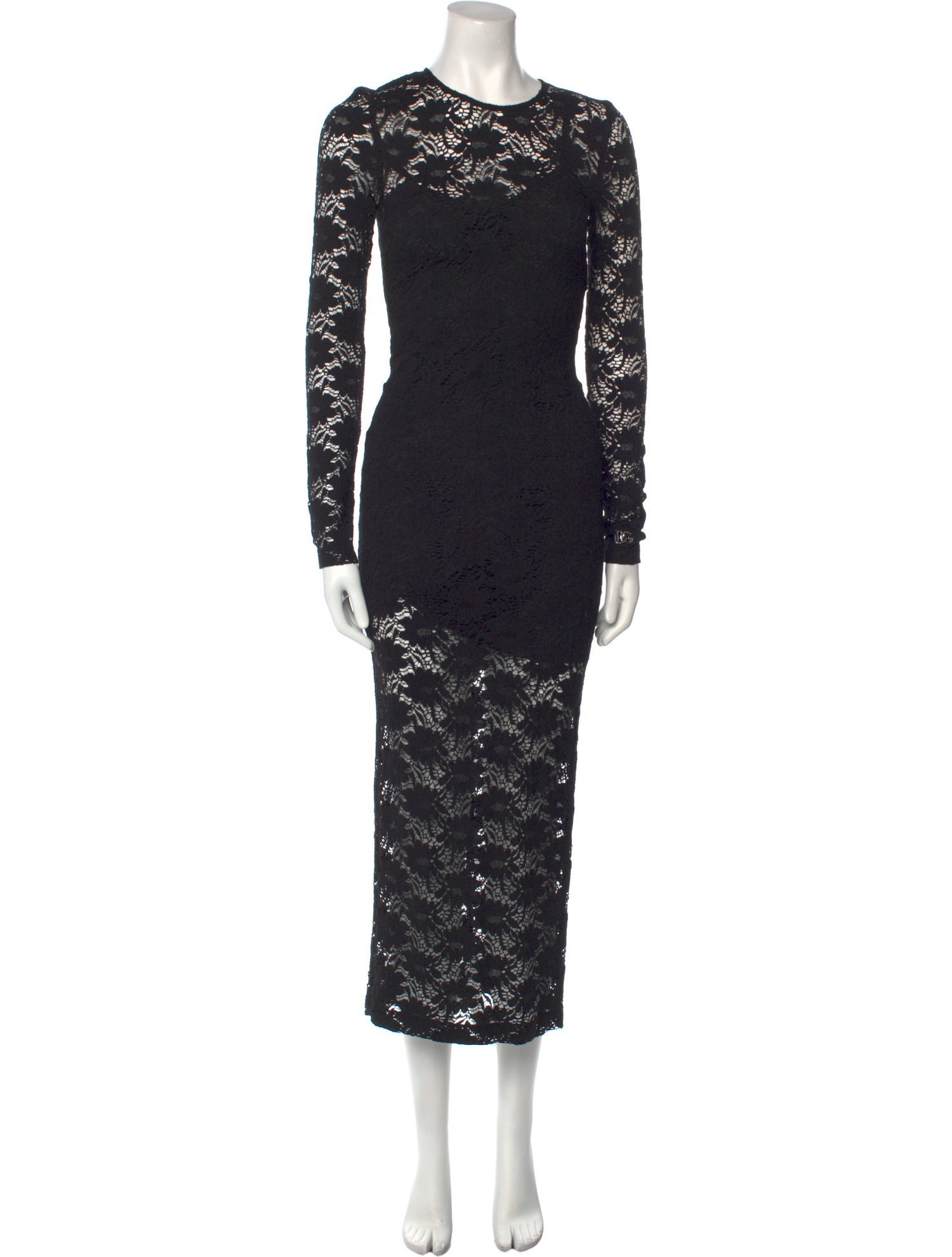 Dolce & Gabbana Lace Pattern Long Dress