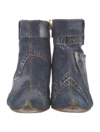 Dolce & Gabbana Denim Tie-Dye Print Sock Boots