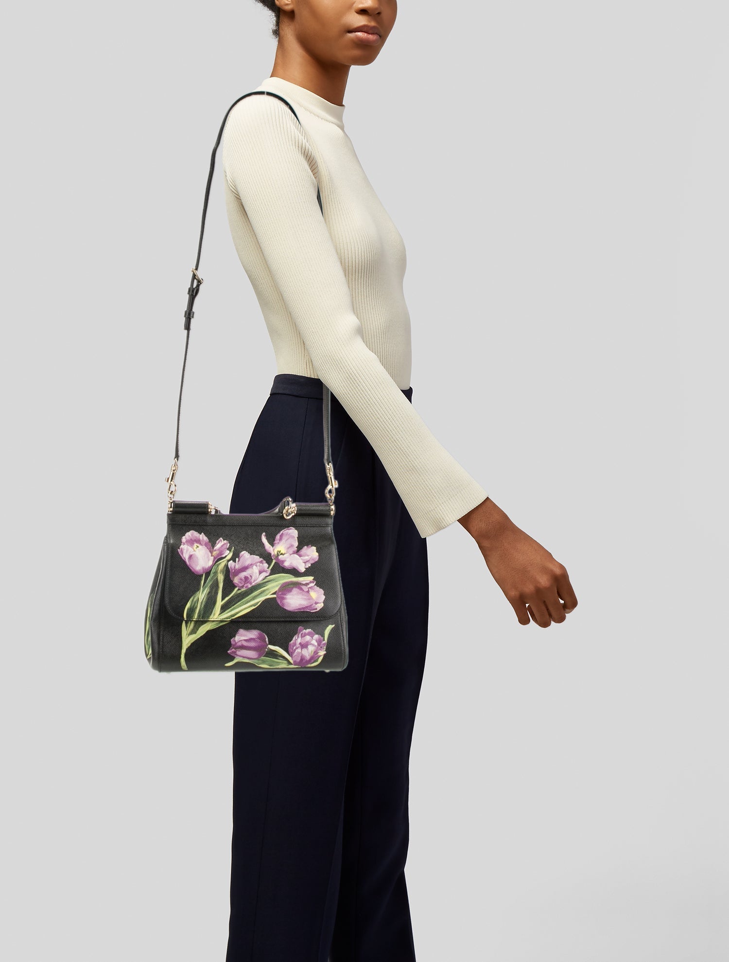 Dolce & Gabbana Mambo Rose Top Handle Bag Small