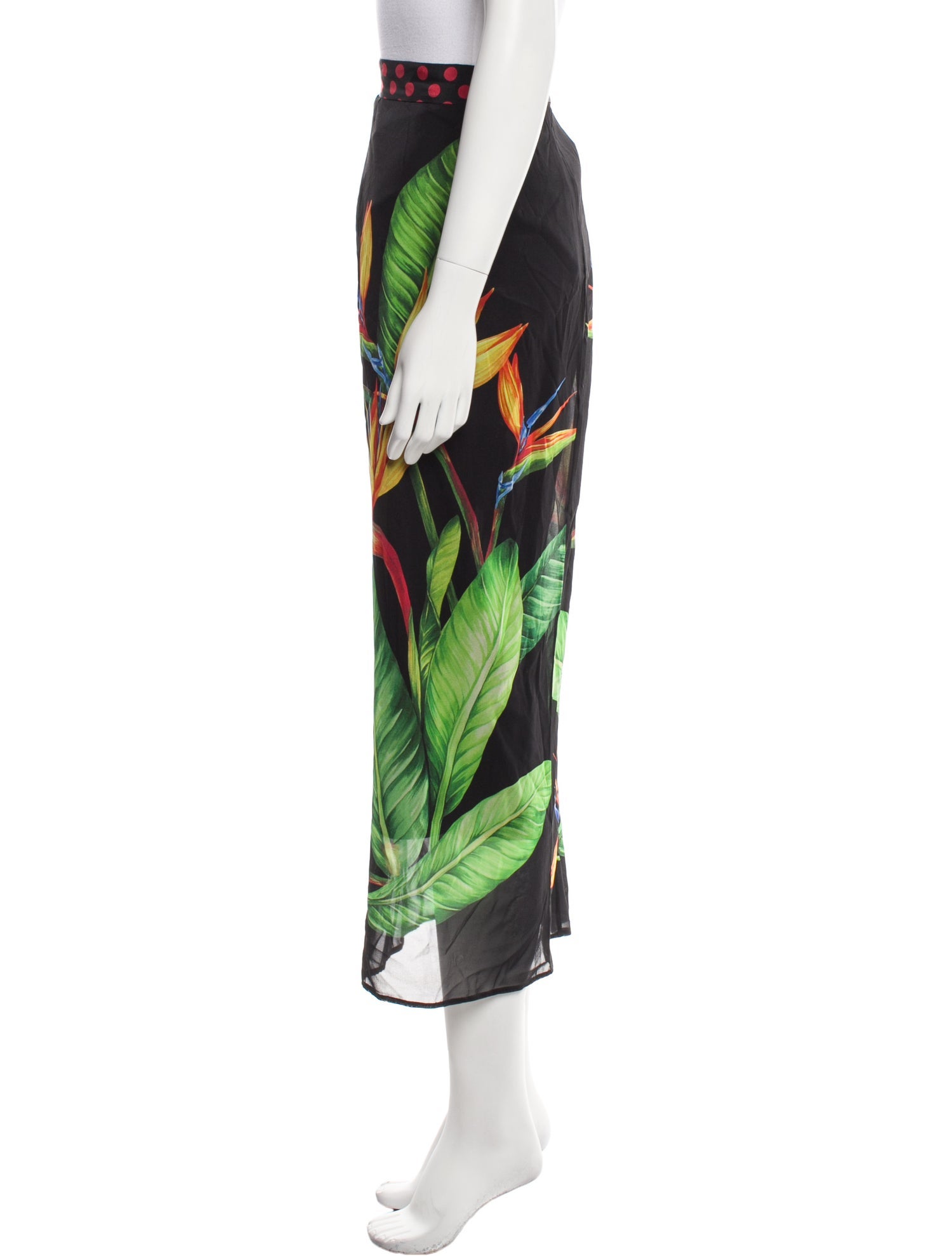 Dolce & Gabbana Silk Midi Length Skirt