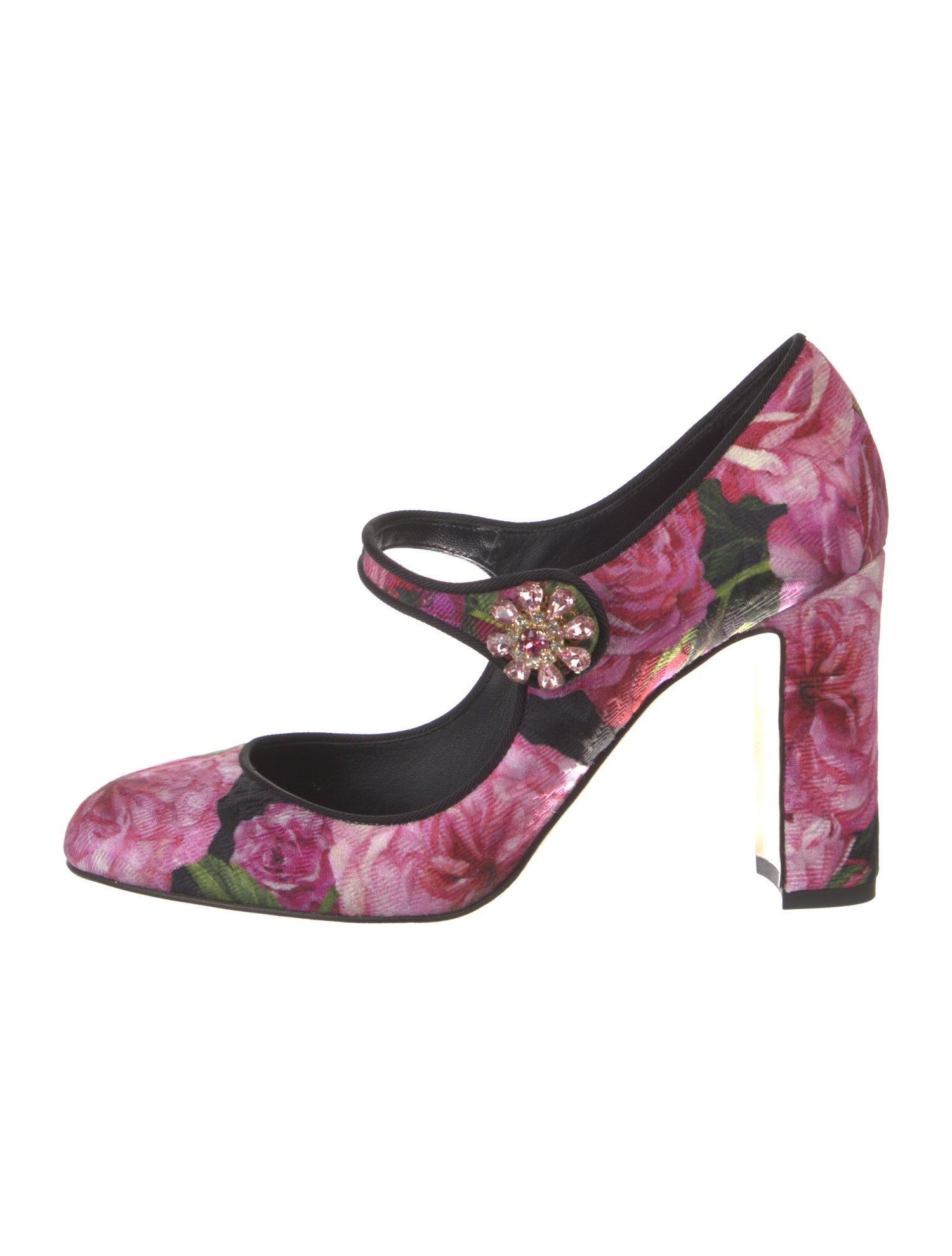 Dolce & Gabbana Printed Crystal Embellishments Pumps