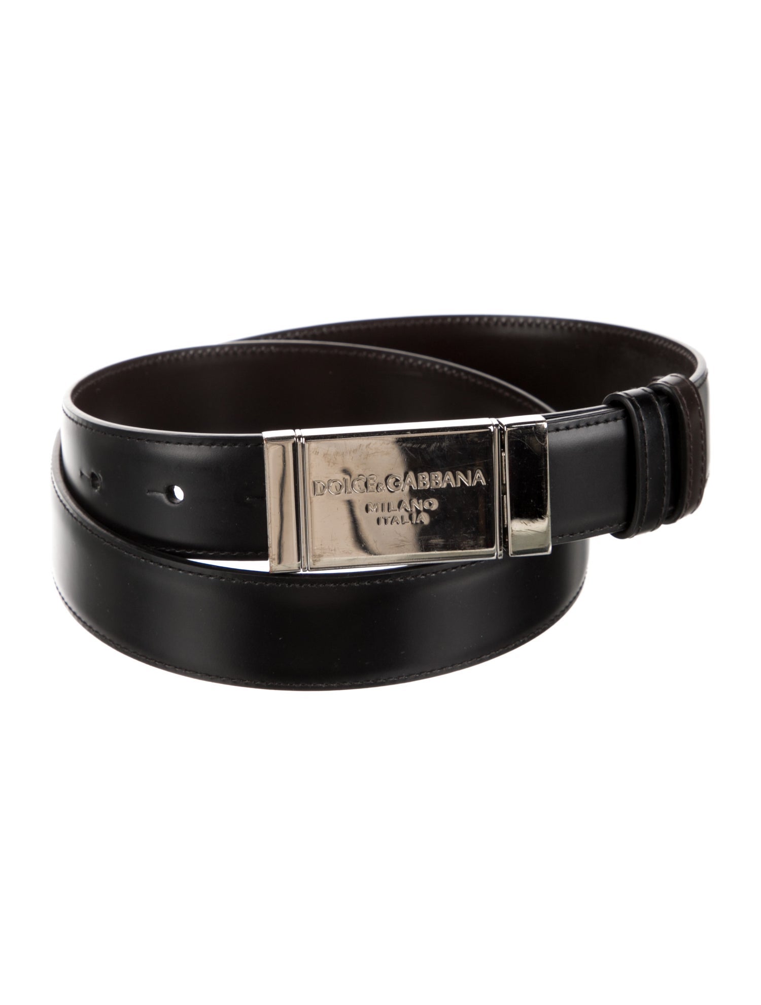 Dolce & Gabbana Skinny Leather Waist Belt