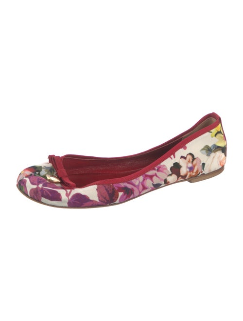 Dolce & Gabbana Nylon Floral Print Flats