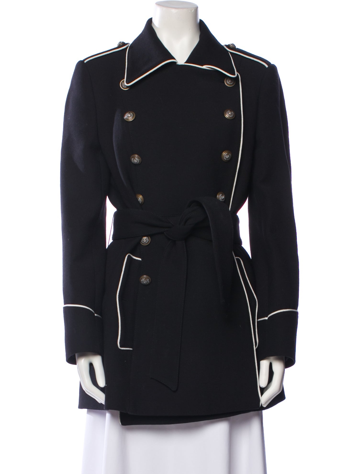 Dolce & Gabbana Virgin Wool Trench Coat