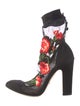 Dolce & Gabbana Mesh Floral Print Sock Boots