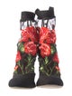 Dolce & Gabbana Mesh Floral Print Sock Boots