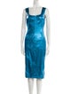 Dolce & Gabbana Square Neckline Midi Length Dress