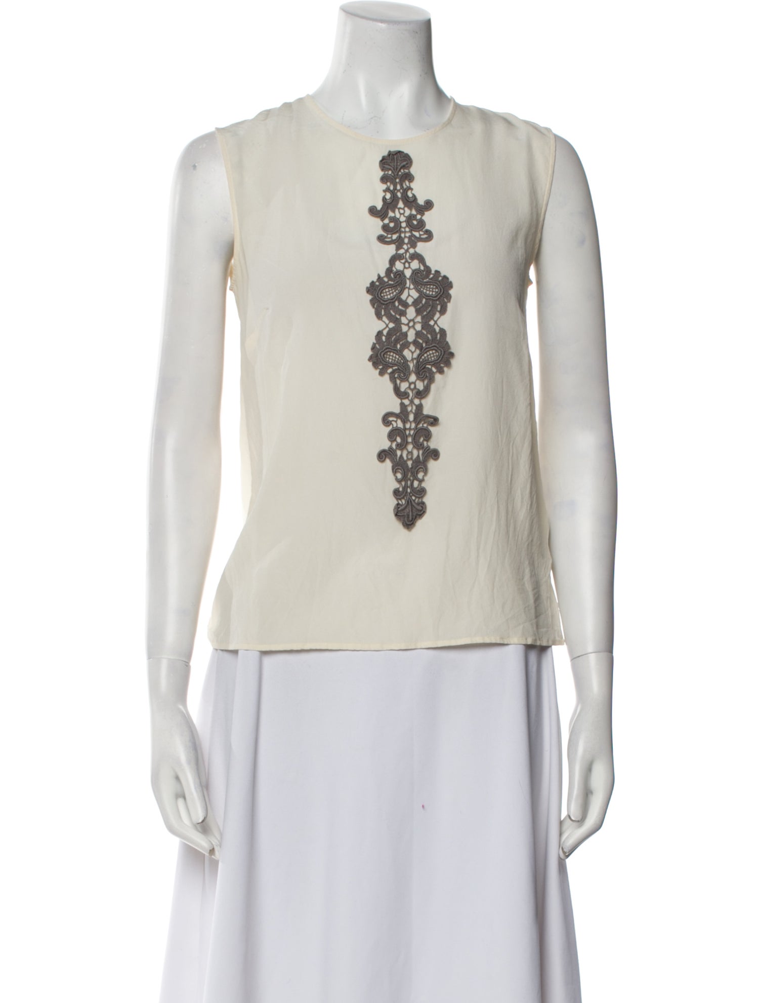 Dolce & Gabbana Silk Crew Neck Top