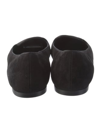 Dolce & Gabbana Suede Grosgrain Trim Ballet Flats