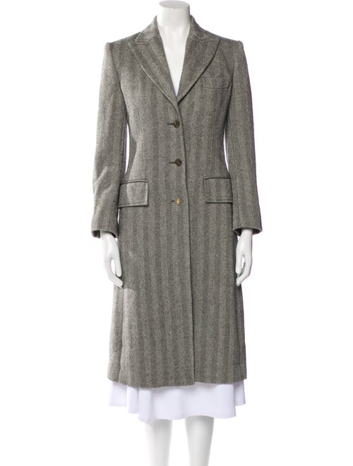 Dolce & Gabbana Alpaca Tweed Pattern Peacoat