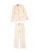 Dolce & Gabbana Linen Embroidered Accent Pantsuit