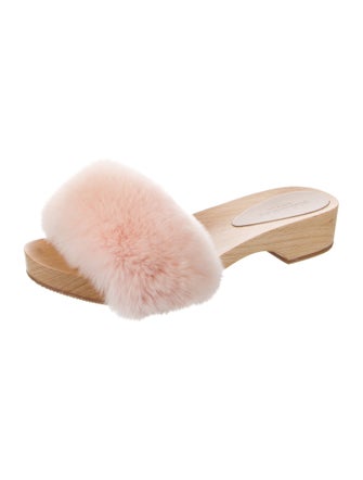Dolce & Gabbana Faux Fur Slides
