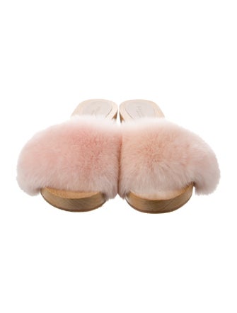 Dolce & Gabbana Faux Fur Slides