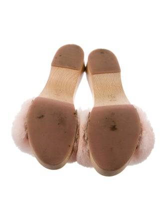 Dolce & Gabbana Faux Fur Slides