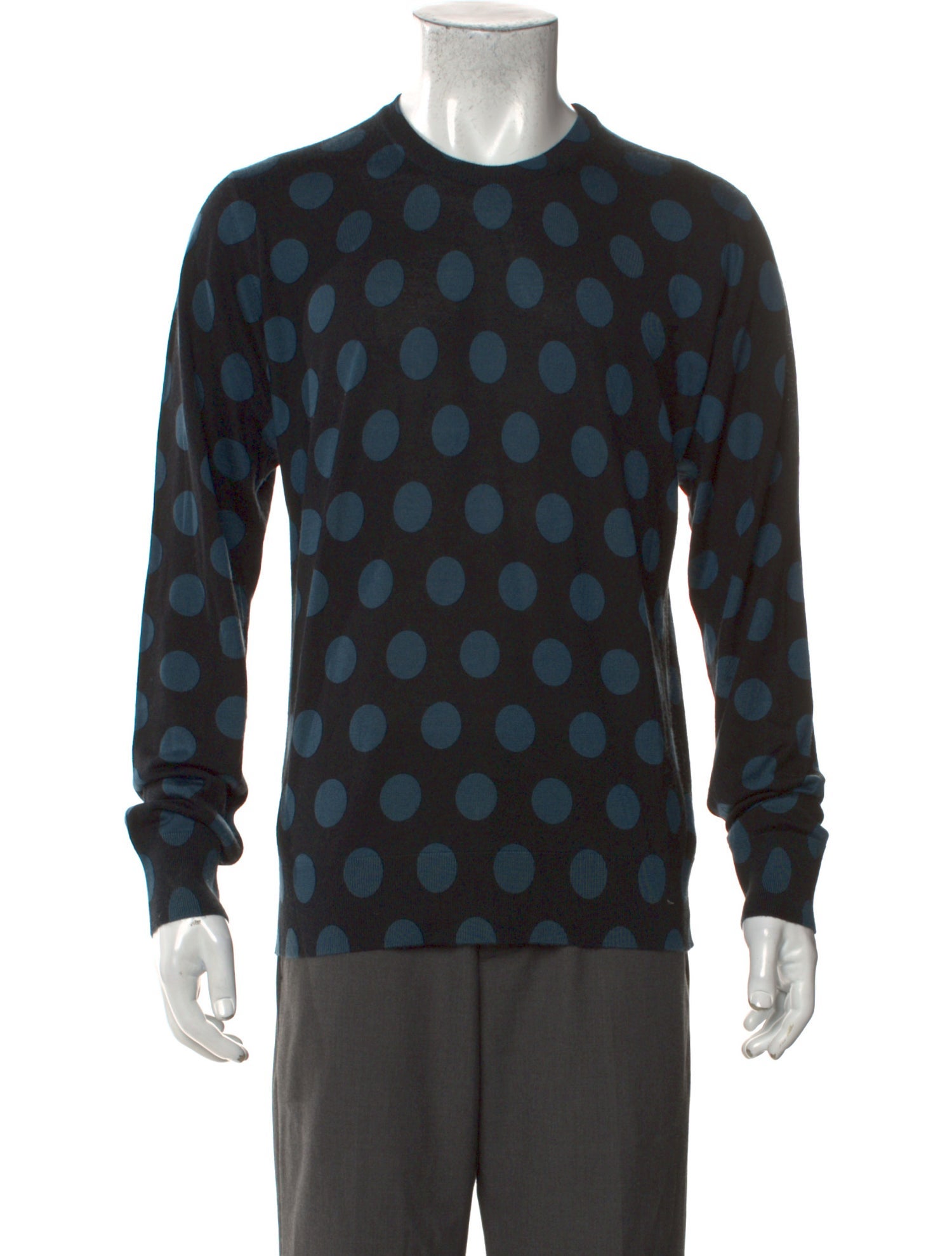 Dolce & Gabbana Polka Dot Print Crew Neck Pullover