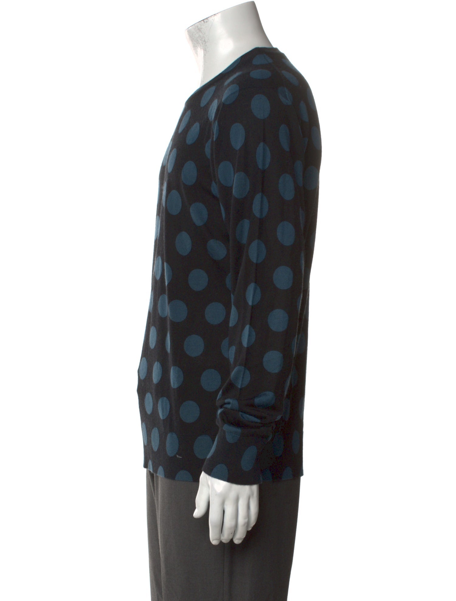 Dolce & Gabbana Polka Dot Print Crew Neck Pullover