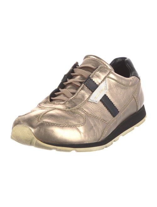 Dolce & Gabbana Leather Colorblock Pattern Sneakers