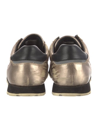 Dolce & Gabbana Leather Colorblock Pattern Sneakers