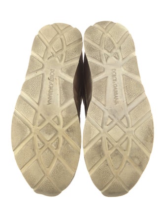 Dolce & Gabbana Leather Colorblock Pattern Sneakers