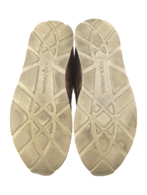 Dolce & Gabbana Leather Colorblock Pattern Sneakers