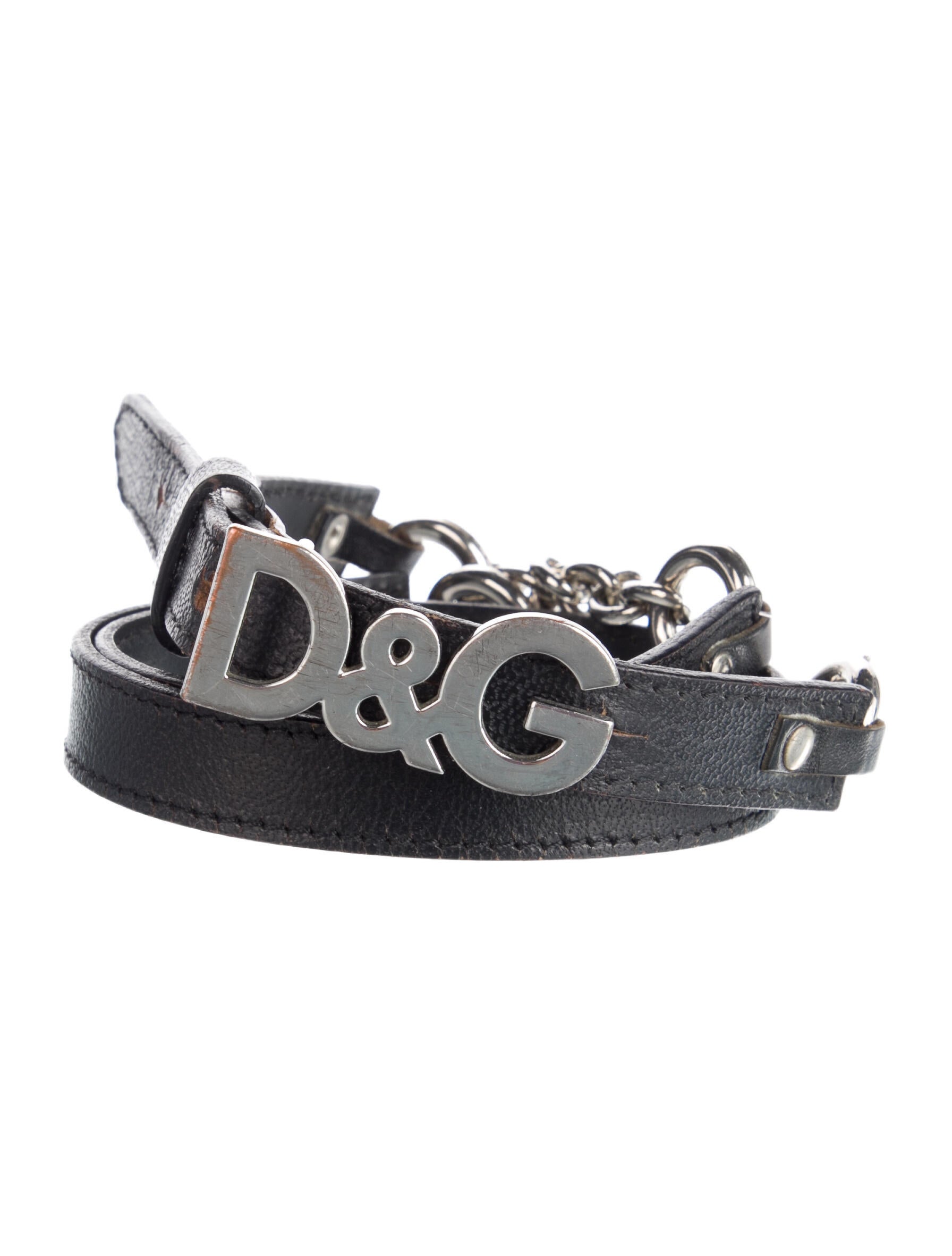 D&G Skinny Leather Belt