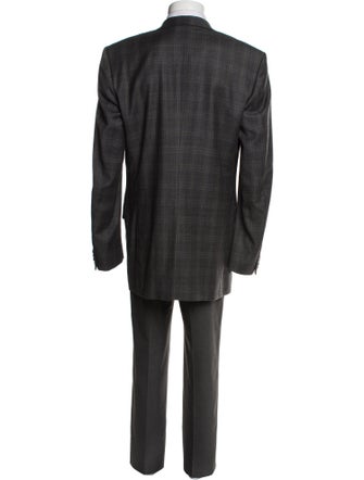 Dolce & Gabbana Virgin Wool Plaid Print Two-Piece Blazer