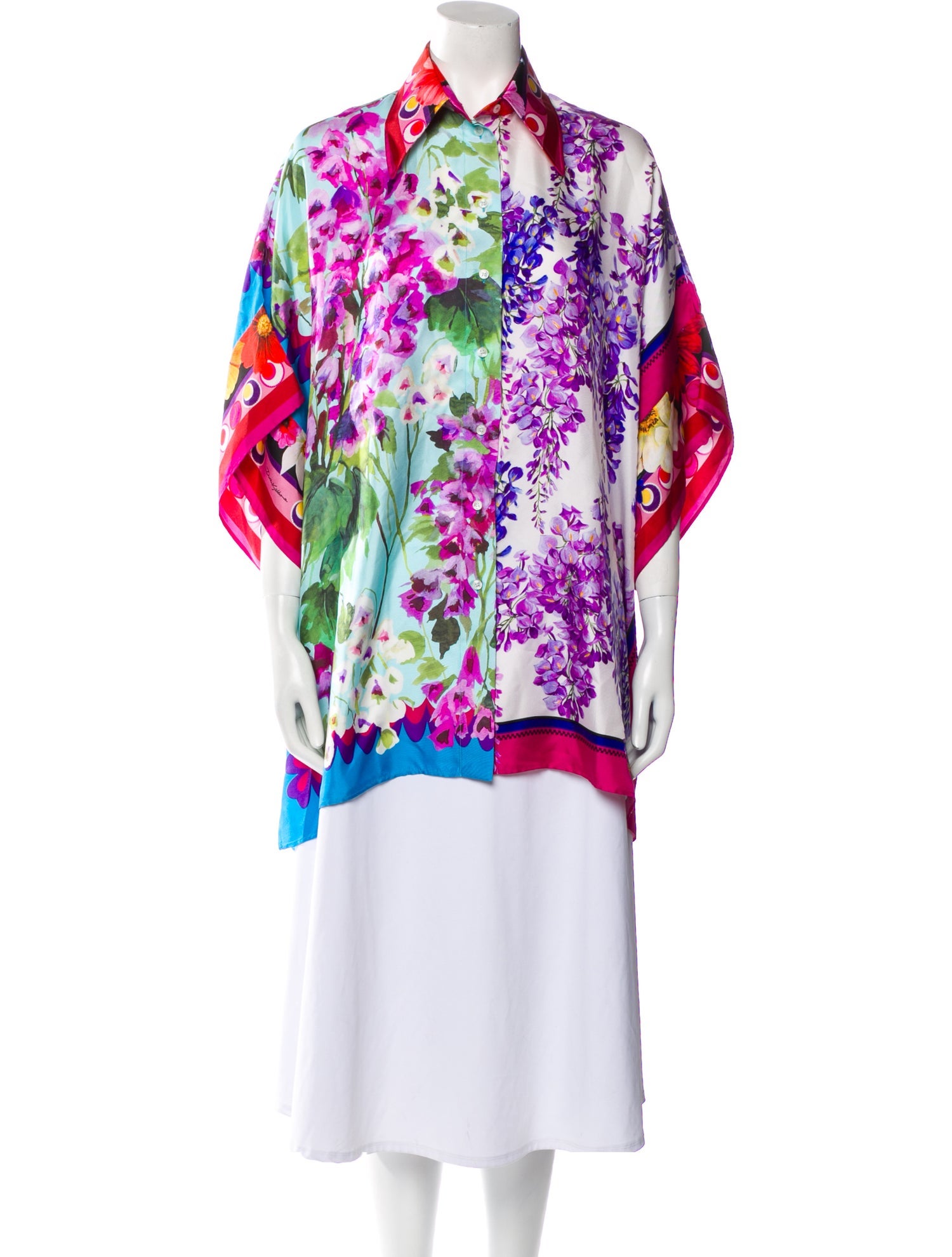 Dolce & Gabbana Silk Floral Print Tunic