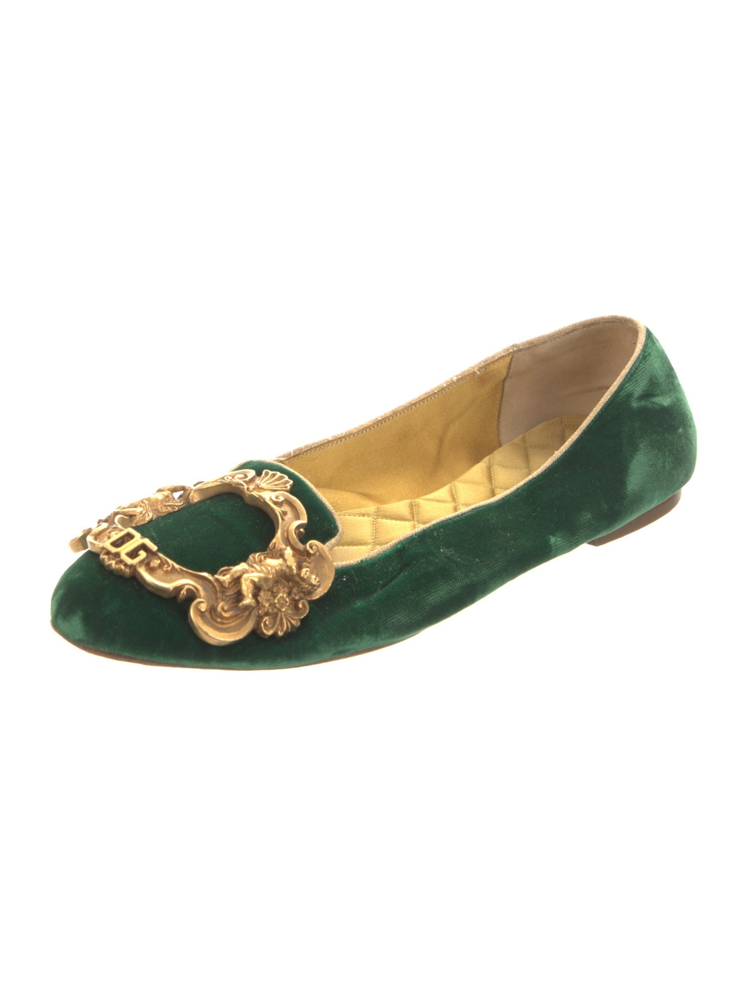 Dolce & Gabbana Velvet Flats