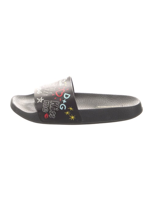 Dolce & Gabbana Leather Printed Slides