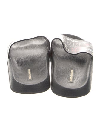 Dolce & Gabbana Leather Printed Slides