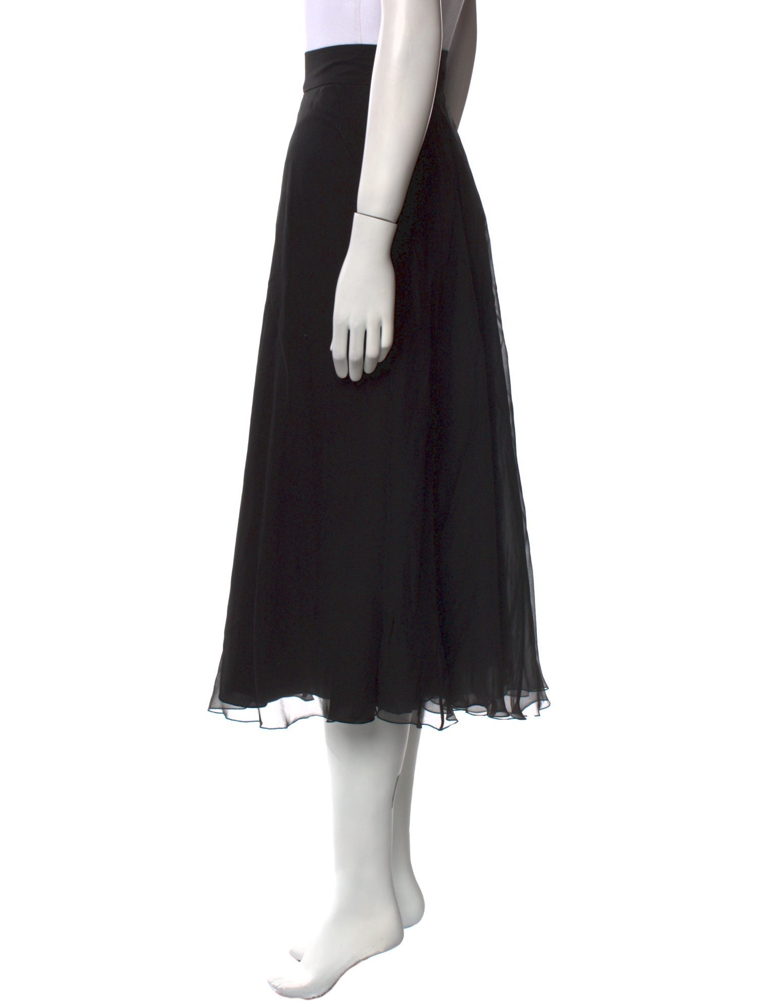 Dolce & Gabbana Silk Midi Length Skirt