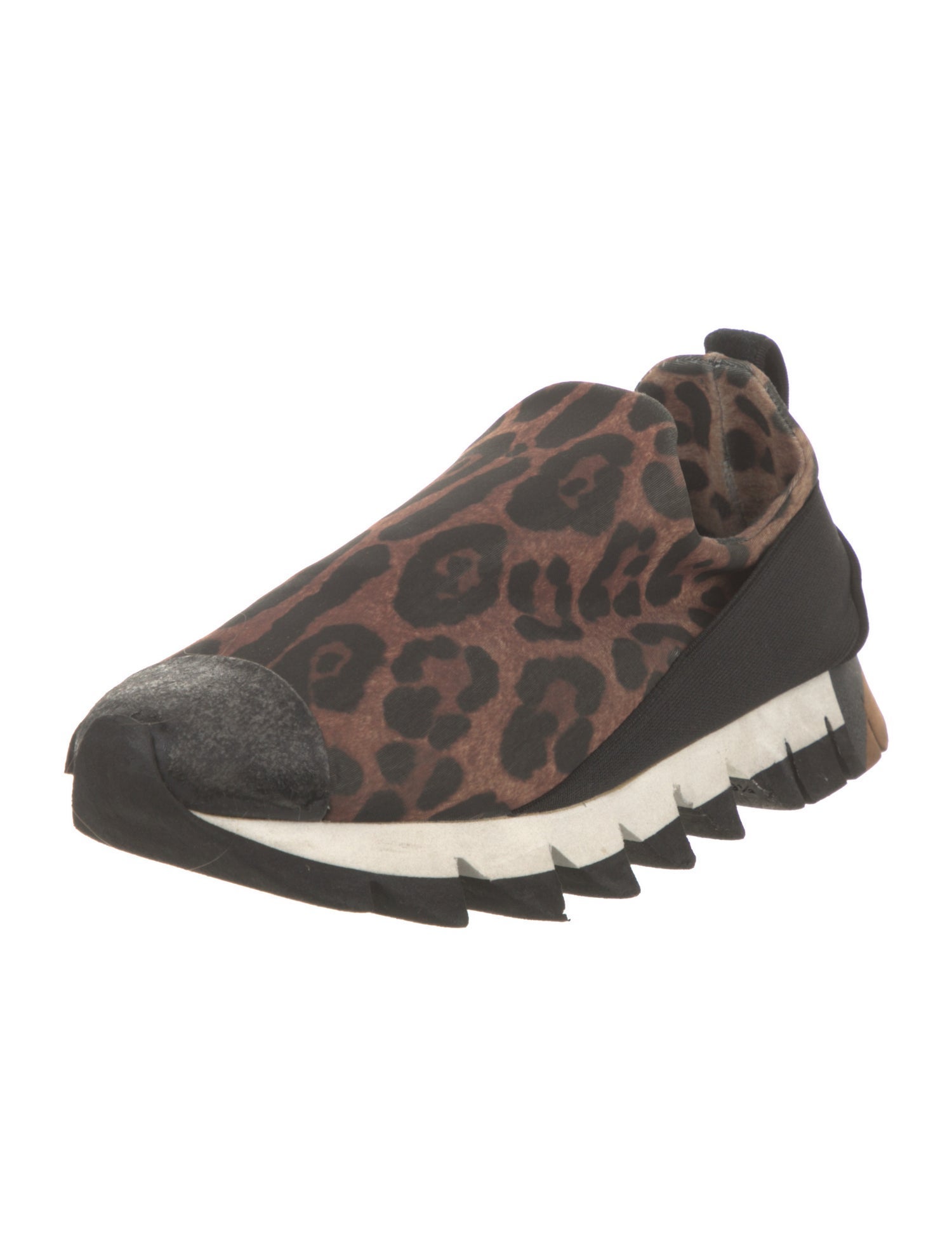 Dolce & Gabbana Neoprene Animal Print Athletic Sneakers