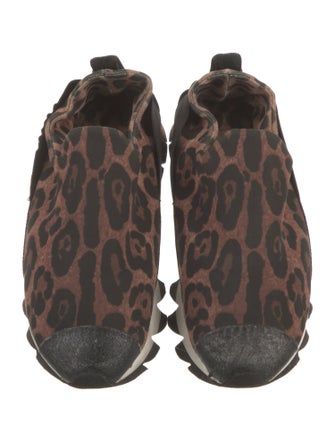 Dolce & Gabbana Neoprene Animal Print Athletic Sneakers