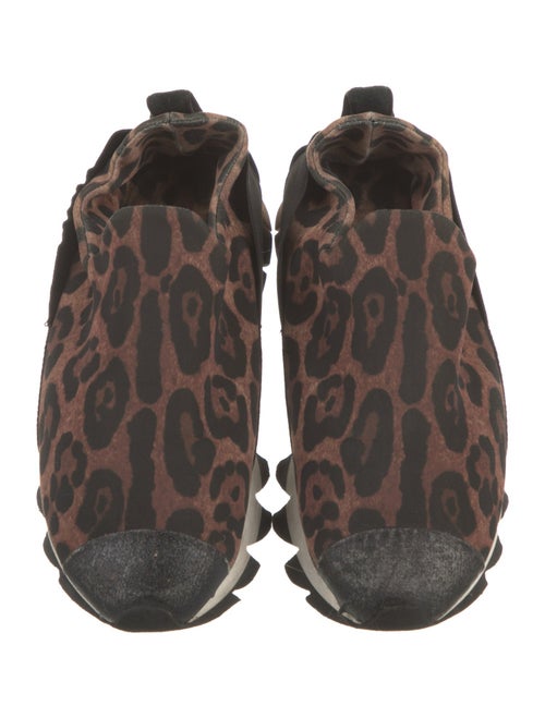 Dolce & Gabbana Neoprene Animal Print Athletic Sneakers