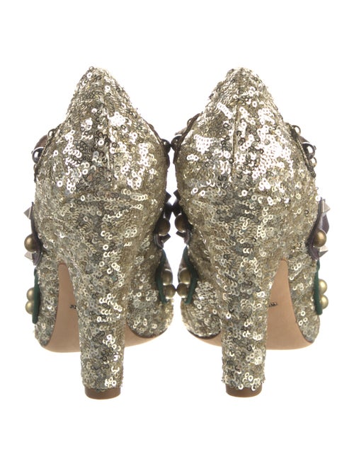 Dolce & Gabbana Sequins Floral Print Pumps