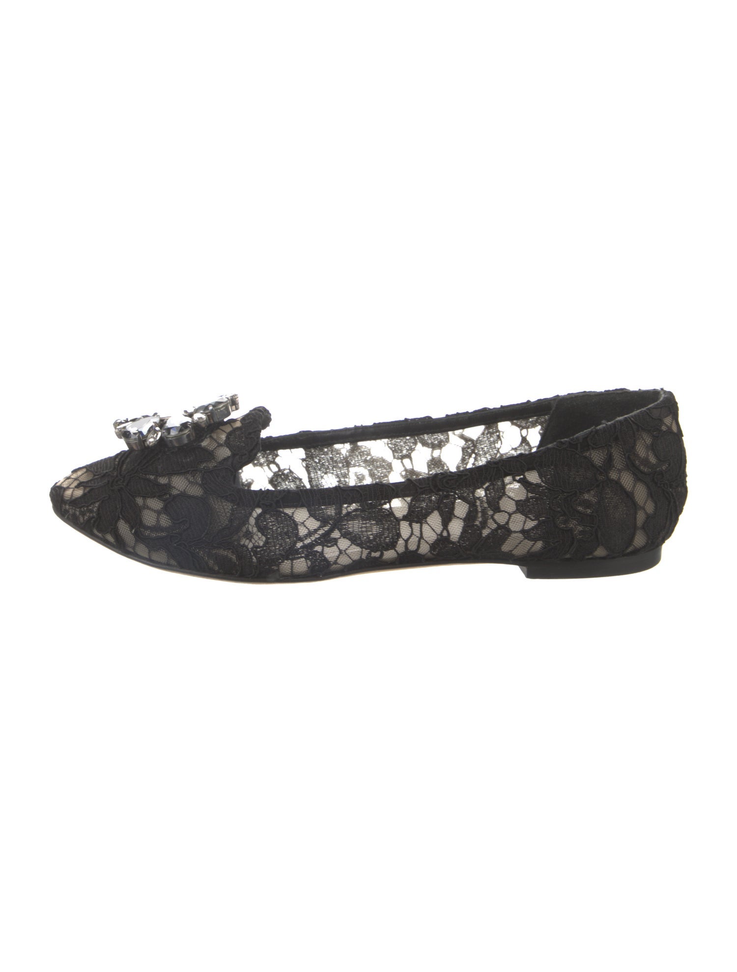 Dolce & Gabbana Lace Floral Print Flats