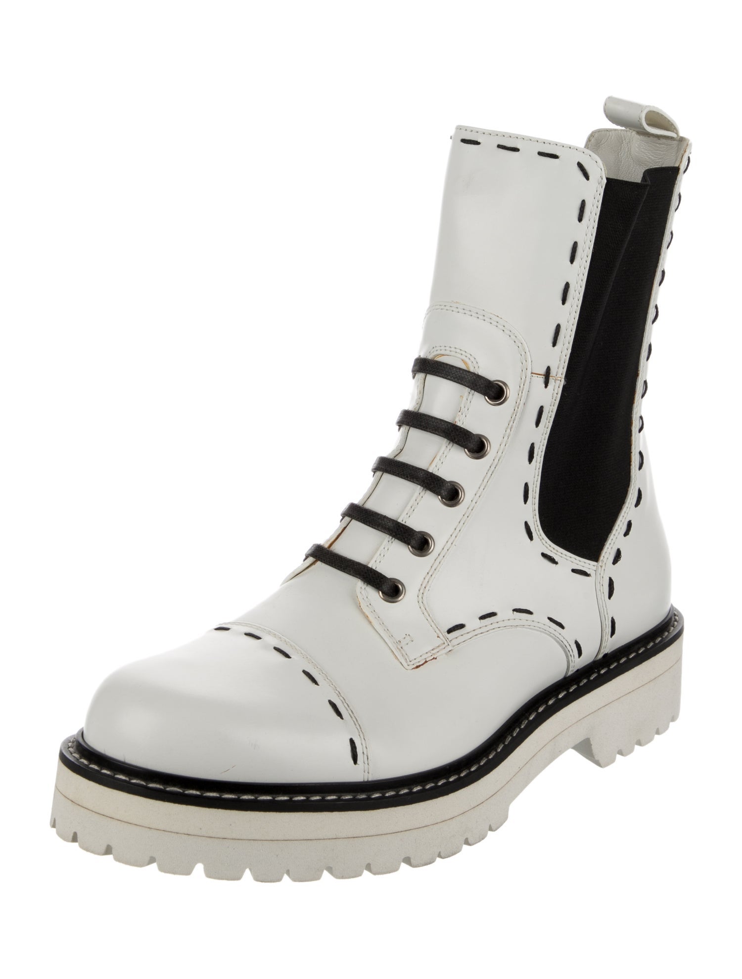 Dolce & Gabbana Patent Leather Combat Boots