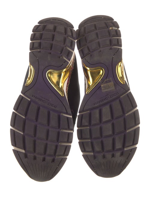 Dolce & Gabbana Neoprene Floral Print Espadrille Sneakers