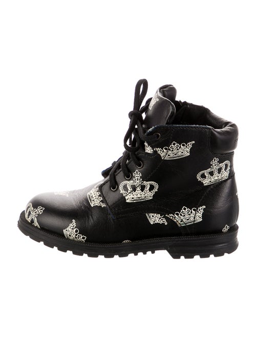 Dolce & Gabbana Leather Pattern Print Ankle Boot
