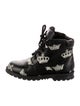 Dolce & Gabbana Leather Pattern Print Ankle Boot