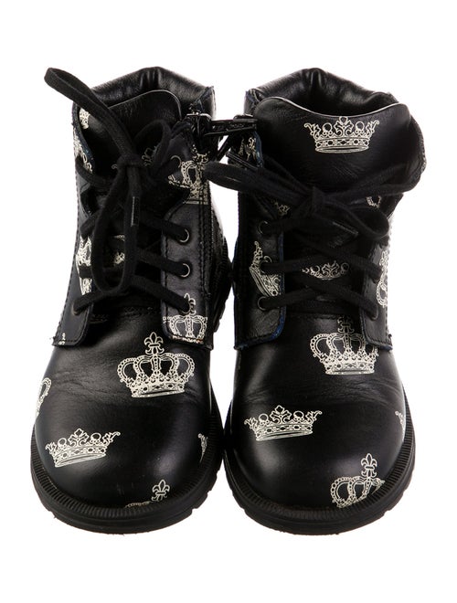 Dolce & Gabbana Leather Pattern Print Ankle Boot