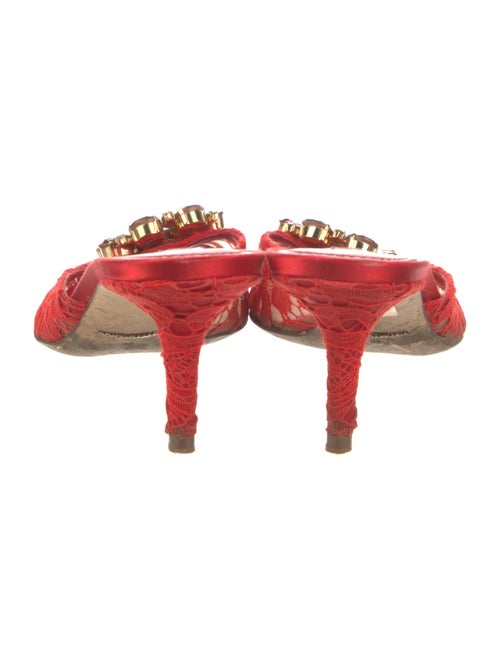 Dolce & Gabbana Lace Lace Pattern Slides