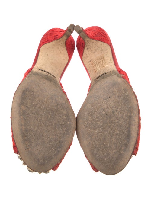 Dolce & Gabbana Lace Lace Pattern Slides