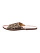 Dolce & Gabbana Canvas Animal Print Slides