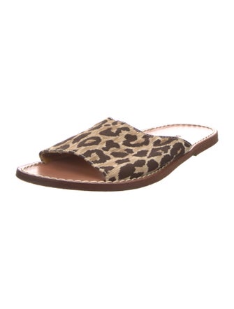 Dolce & Gabbana Canvas Animal Print Slides