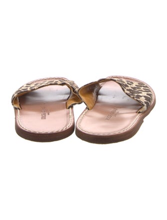 Dolce & Gabbana Canvas Animal Print Slides