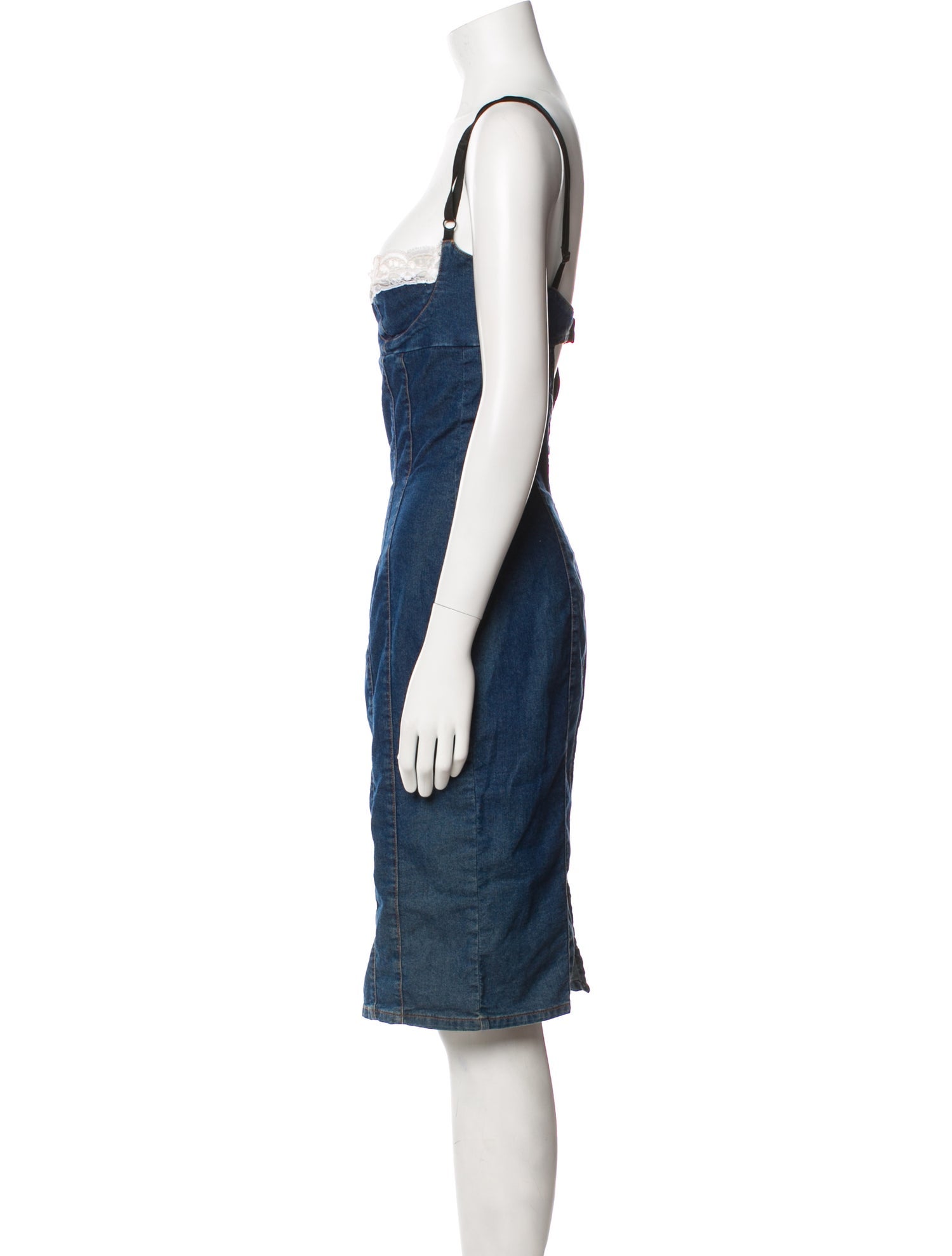 Dolce & Gabbana Square Neckline Midi Length Dress