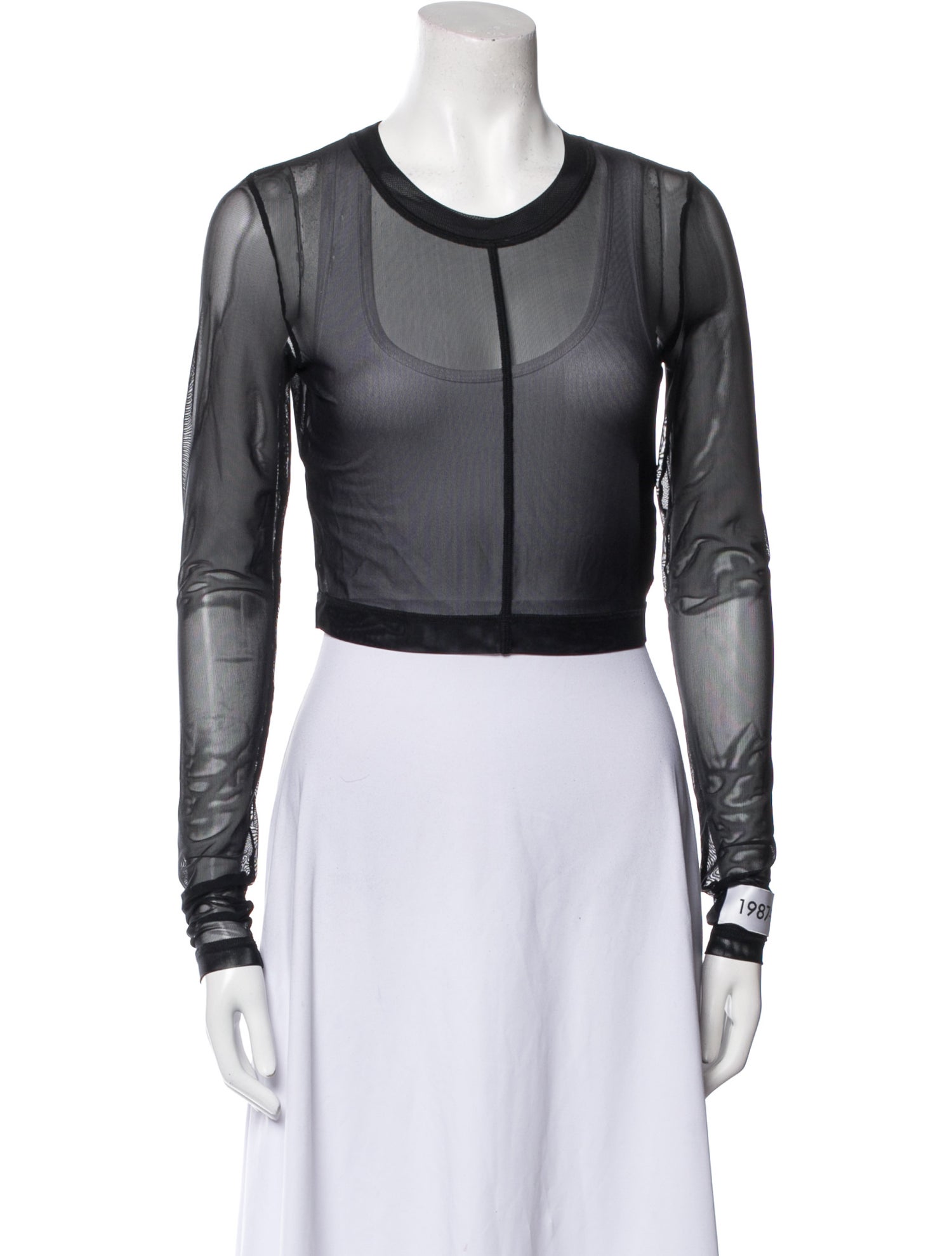 Dolce & Gabbana Silk Scoop Neck Crop Top