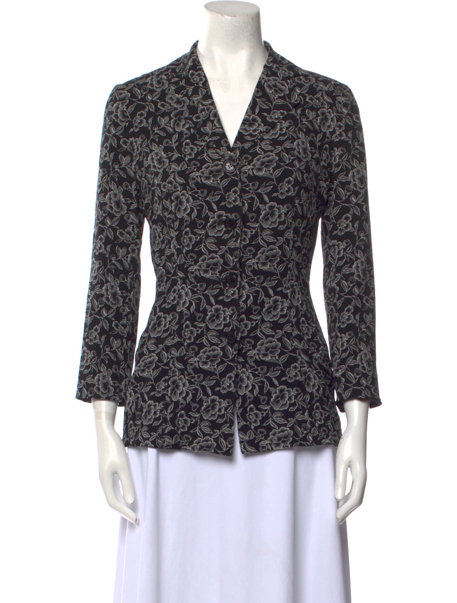 Dolce & Gabbana Silk Printed Button-Up Top